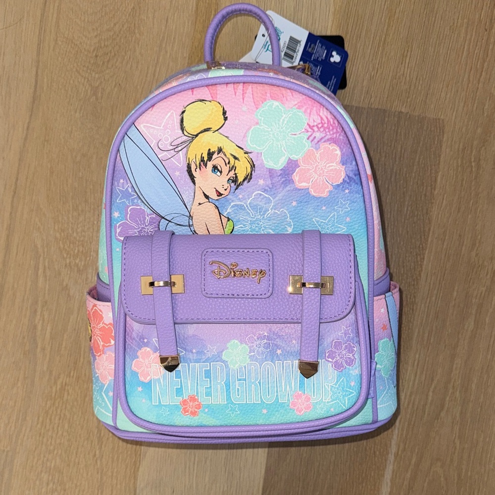 Disney Tinker Bell Kids Backpack - Lavender and Multicolor - Wondapop